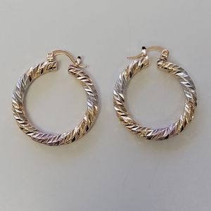 18k gold plated hoops